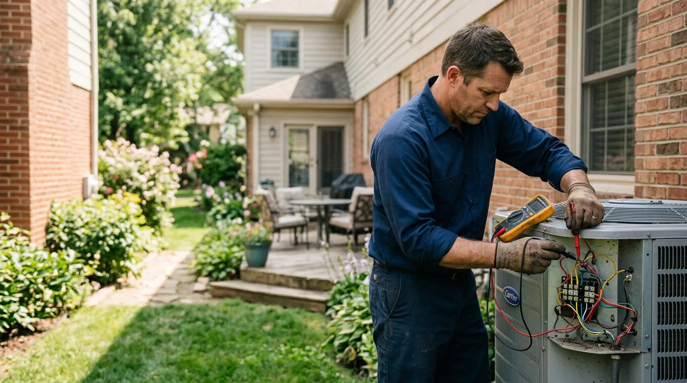 HVAC technician working near Oysterville, WA